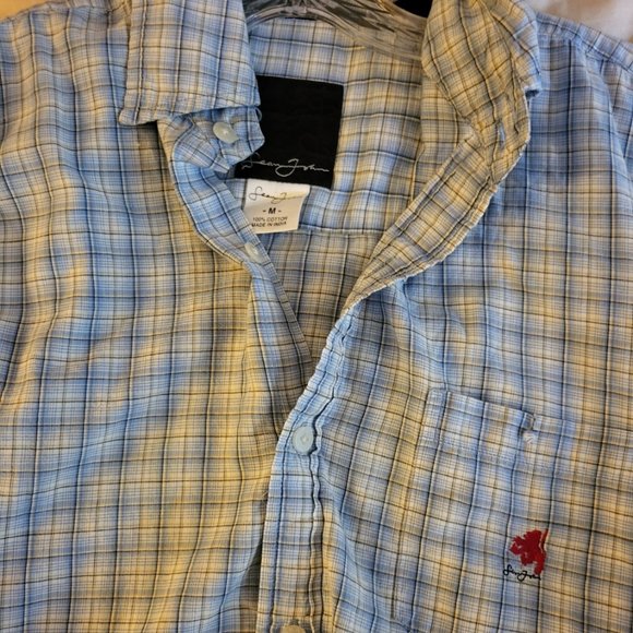 Sean John L/S Plaid Shirt (M) - Picture 2 of 6